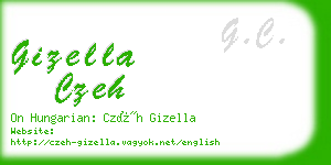 gizella czeh business card